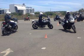 Exercice de maniabilité organisé par le Groupement Sécurité Motard
